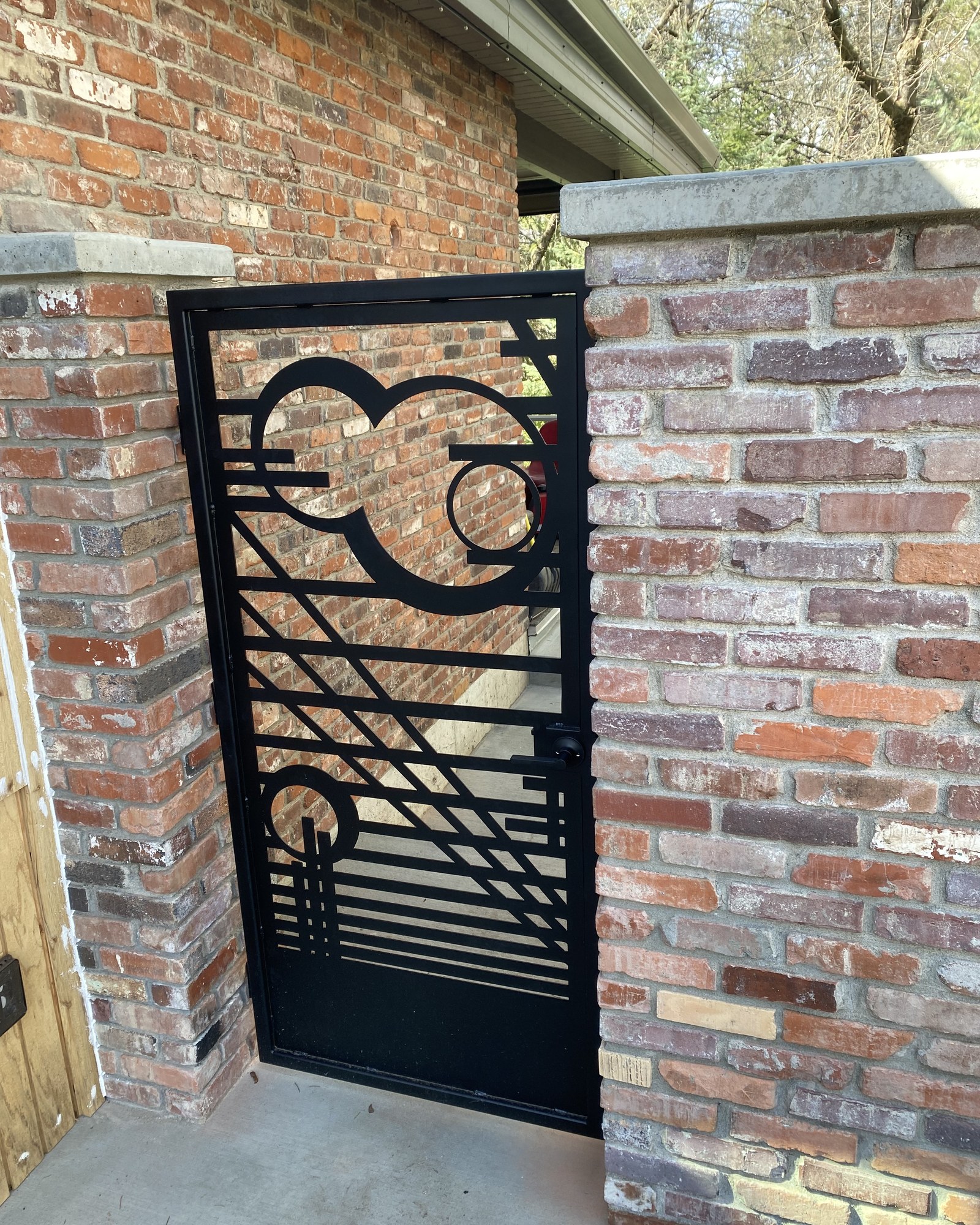 Finished custom steel gate